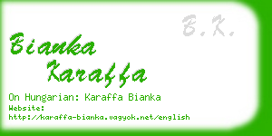 bianka karaffa business card